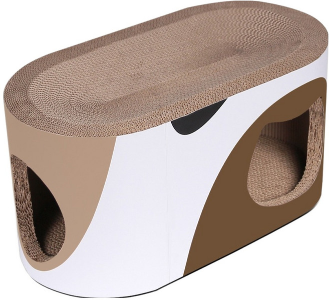 레드퍼피 고양이 네코야 케이크 스크래쳐 하우스, 초코 브라운, 1개