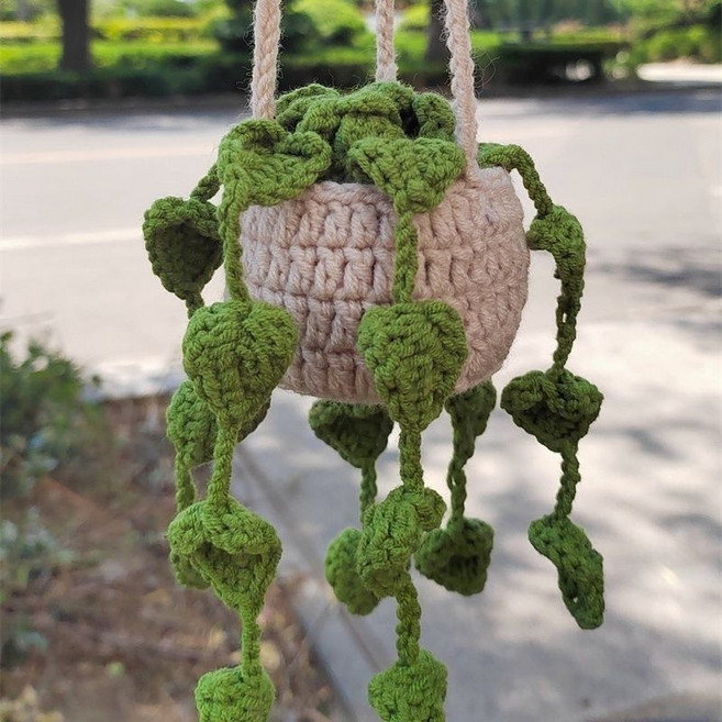 니트 행잉 플랜트 미니화분, 혼합색상