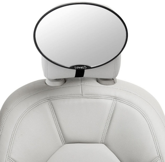 러블비 차량용 카시트 뒤보기 후방 거울, 블랙, 1개