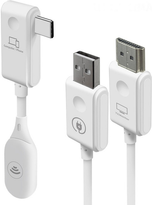 프로젝터매니아 C타입 무선 미러링 HDMI 송신기 + 수신기 세트, 1세트