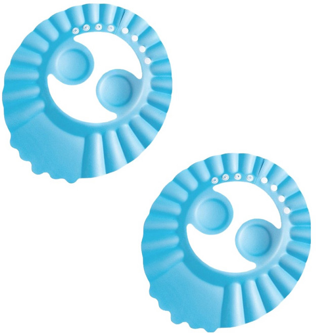 생활의지혜 말랑 길이조절 샴푸캡, 블루, 2개