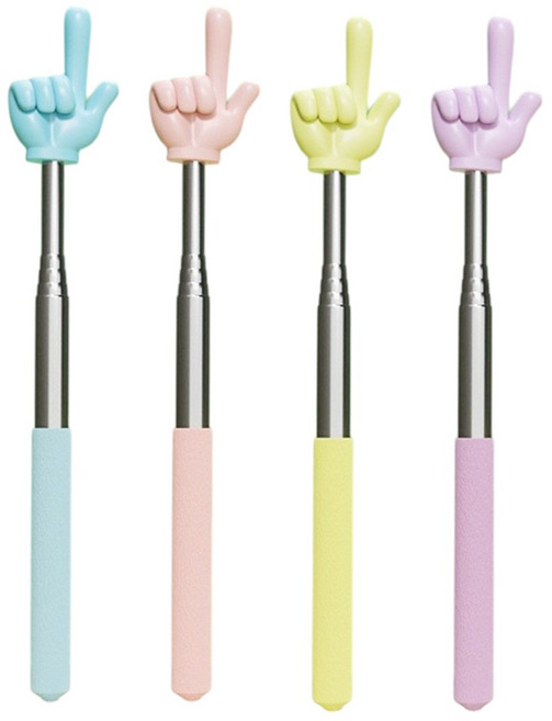 밝은리빙 소프트 손가락 지시봉 4종 세트, 블루, 핑크, 옐로우, 퍼플, 1세트