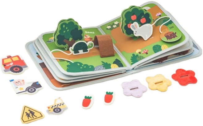 하베브릭스 첫 몬테소리 꼬마 몬테 북 촉감발달완구, 혼합색상, 1개