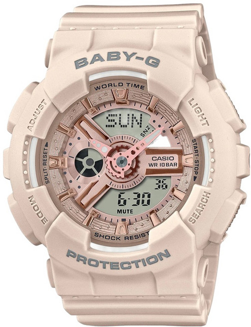 CASIO 卡西歐 BABY-G 女款 粉嫩青春時尚雙顯錶 BA-110XCP-4ADR