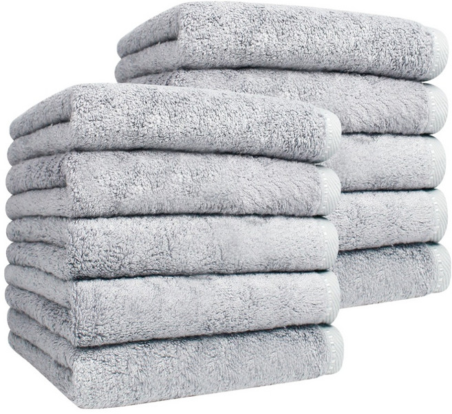 송월타월 솔리드 무지 40 수건 200g 뱀부, 회색, 10개