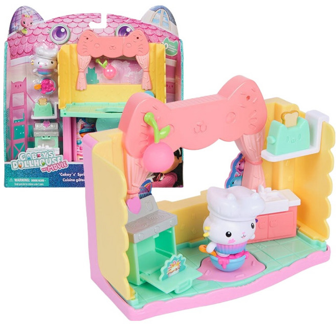 SPIN MASTER 蓋比的魔法屋 電影版 廚房 陽臺 傳送門房間 玩具組 娃娃屋, 1個, 混合色