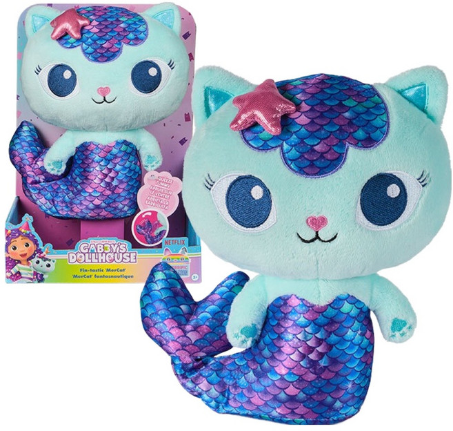 SPIN MASTER 蓋比的娃娃屋電影版 人魚貓絨毛娃娃 娃娃屋, 26.5cm, 1個, 混合色