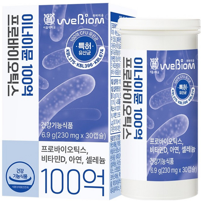 위바이옴 이너이뮨 100억 프로바이오틱스, 30정, 1개