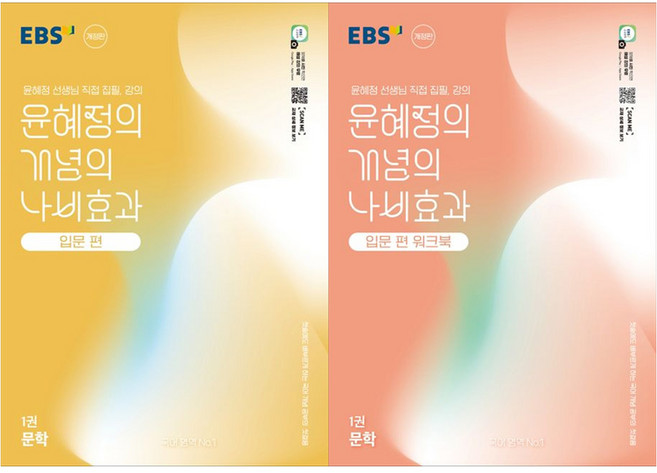 3위 - 윤혜정의 개념의 나비효과 1권 + 워크북 세트 전 2권, 국어영역 문학, 전학년/입문