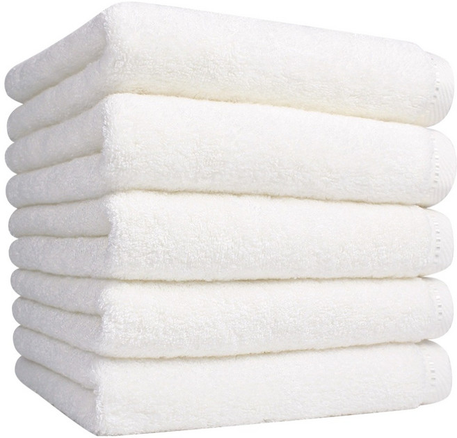 송월타월 솔리드 뱀부 무지 40 수건 200g, 아이보리, 5개