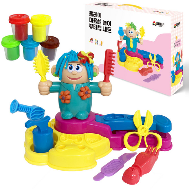 재미존 미용실 놀이 뷰티랩 클레이 세트 780g, 혼합색상, 1세트