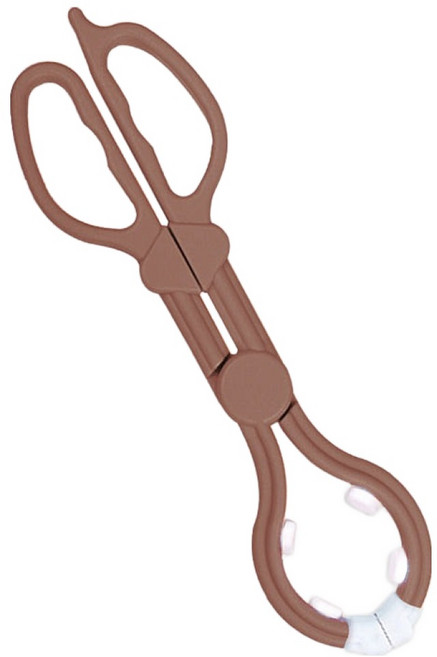 하이비 와이드형 미끄럼방지 안전 젖병소독집게, 1개, 초코브라운