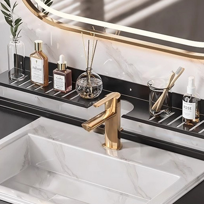 로커스 무타공 수도꼭지 홈 튼튼한 욕실선반, 홈 블랙, 1개