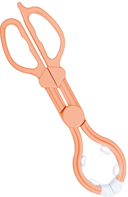 하이비 와이드형 미끄럼방지 안전 젖병 소독 집게, 1개, 코랄핑크