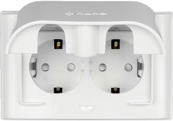 나노전기 오딧세이 인테리어 아크릴 배선 심플 방우 가로형 방적형 화이트 2구 매입 콘센트, 1개