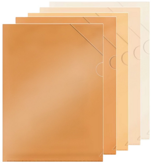 동아피엠에스 그라데이션 L홀더 파일 5종 세트, 오렌지, 1세트