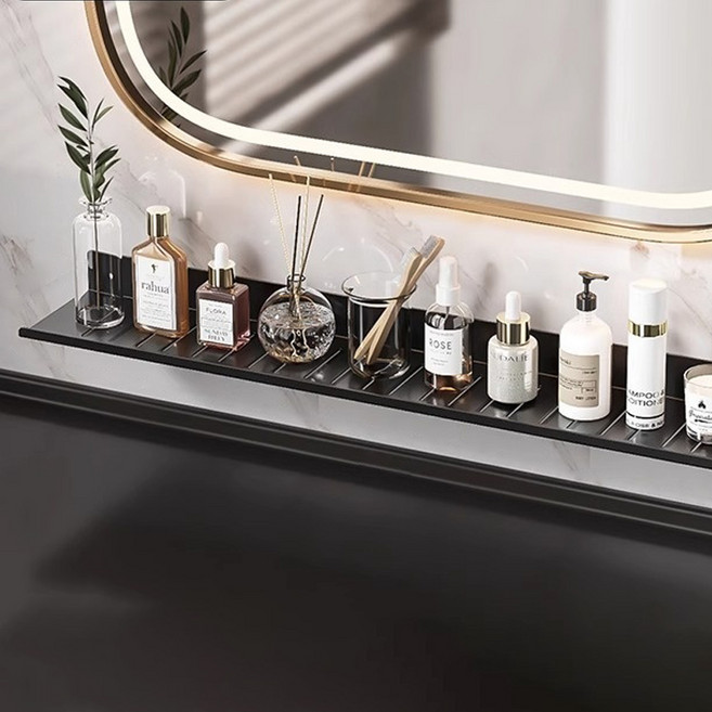 로커스 무타공 욕실선반, 블랙, 1개