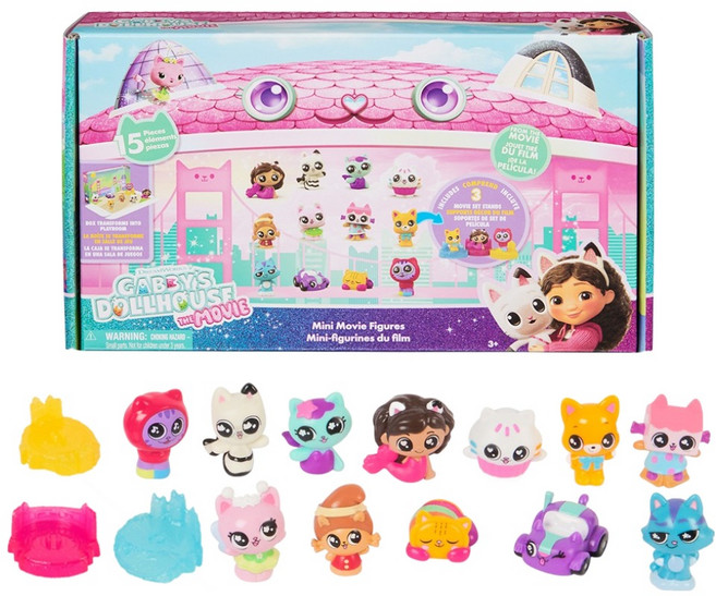 SPIN MASTER 蓋比的娃娃屋 電影版 迷你公仔 12款 + 支架 3入 組, 1套