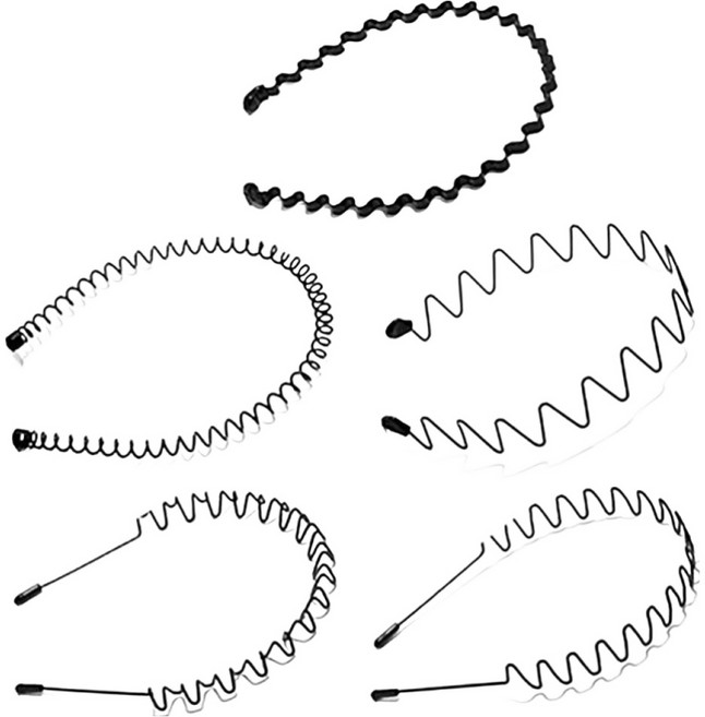 비아워게스트 스프링 웨이브 머리띠 5종 세트