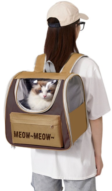 KODACHIEF 반려동물외출휴대용이동 가방, 캣 브라운, 1개