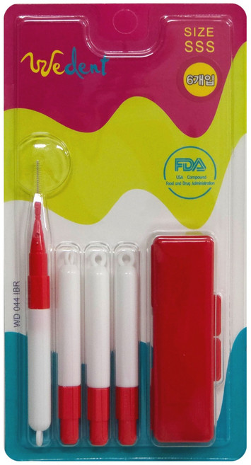 위덴 향기 치간칫솔 SSS, 0.7mm, 6개입, 1개