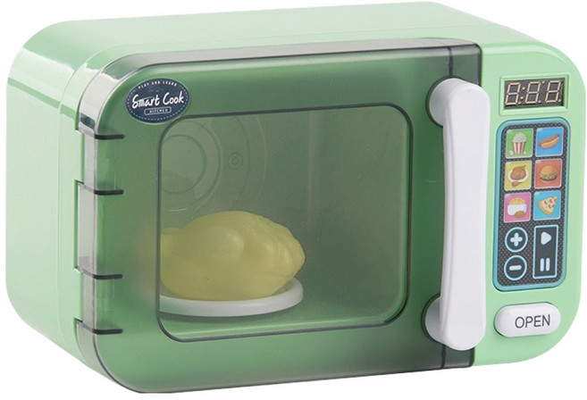캐스비 플레이 리틀맘그린 전자레인지 주방놀이, 1개, 혼합색상