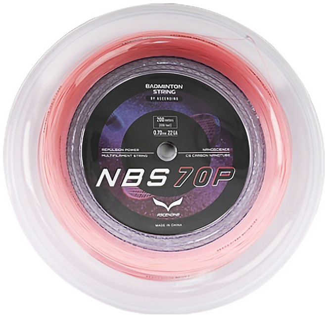 ASCENDING 롤 배드민턴라켓 스트링 NBS70P, 라이트핑크, 1개