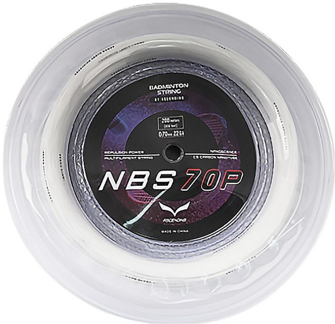 ASCENDING 롤 배드민턴라켓 스트링 NBS70P, 화이트, 1개