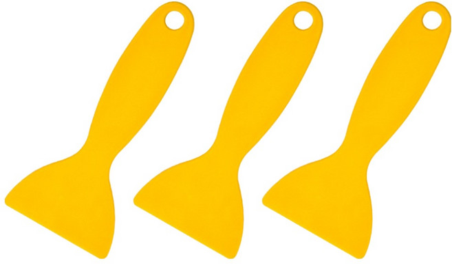 월드크린 플라스틱 스크래퍼 옐로우, 3개