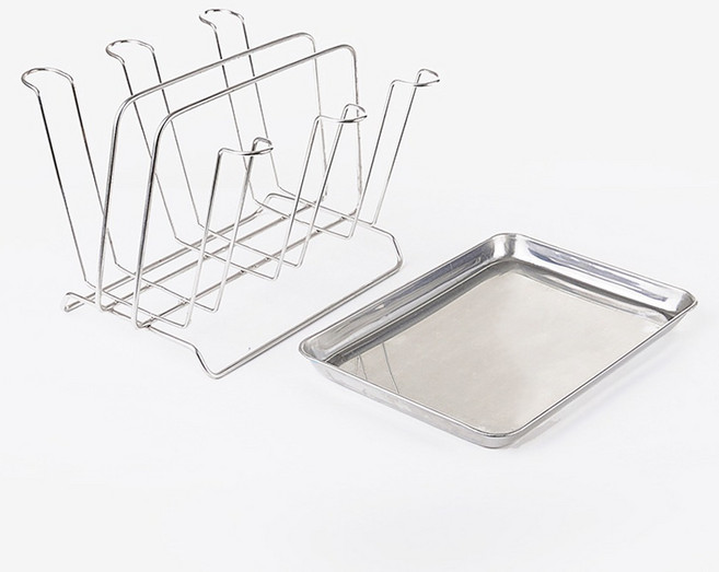 바른리빙 올스텐 멀티 컵걸이 도마꽂이 겸용, 실버, 1개