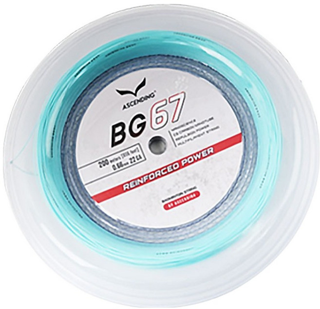ASCENDING 롤거트 배드민턴라켓 스트링 BG67, 민트, 1개
