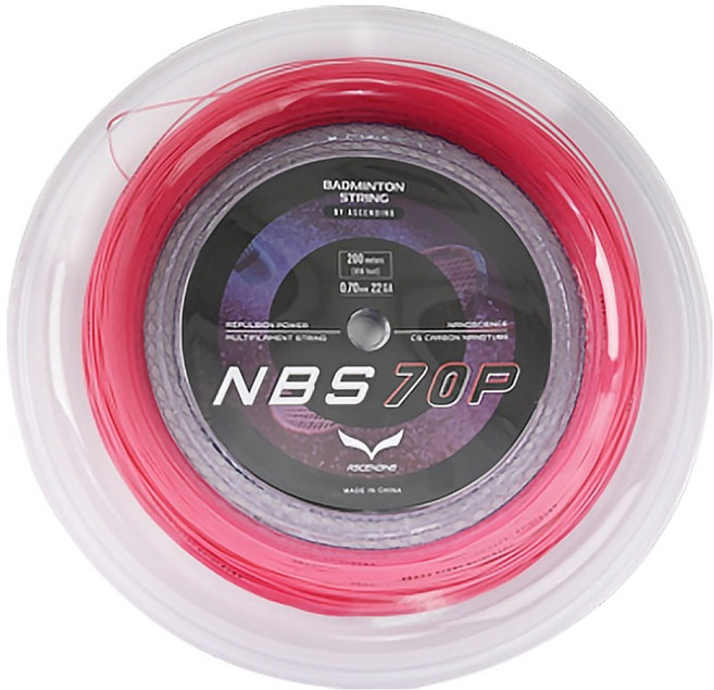 ASCENDING 롤 배드민턴라켓 스트링 NBS70P, 핫핑크, 1개