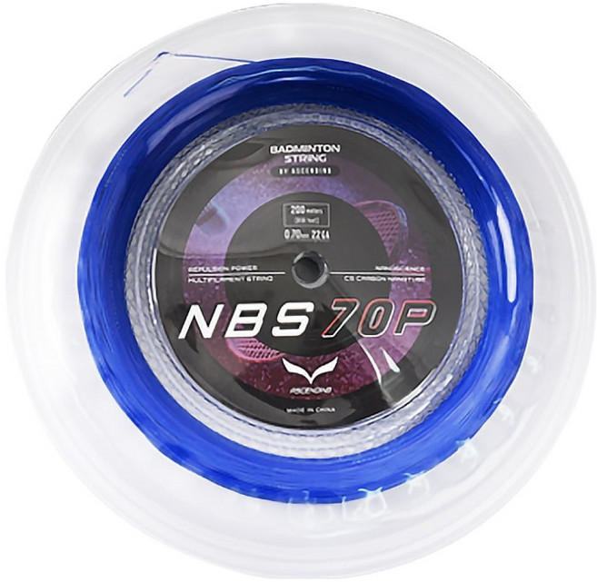 ASCENDING 롤 배드민턴라켓 스트링 NBS70P, 블루, 1개