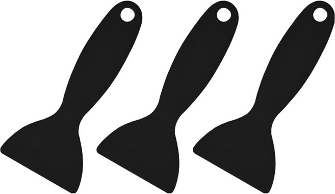 월드크린 플라스틱 스크래퍼 블랙, 3개