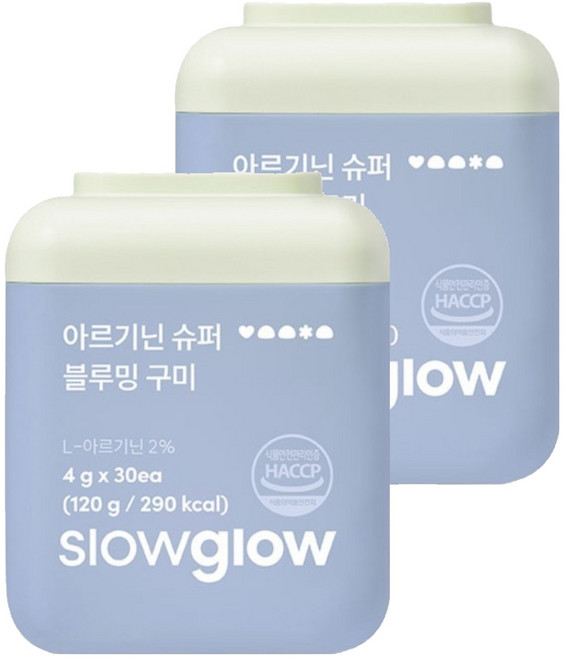슬로우글로우 아르기닌 슈퍼 블루밍 구미 120g, 2개, 30정