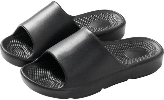 제이드슈 아치 쿠션 슬리퍼 키높이 쿠션 리커버리 실내화, 모던 블랙, 1개