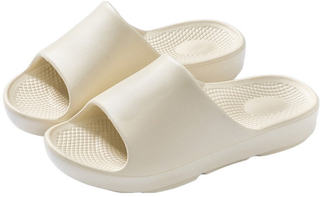 제이드슈 아치 쿠션 슬리퍼 키높이 쿠션 리커버리 실내화, 소프트 베이지, 1개