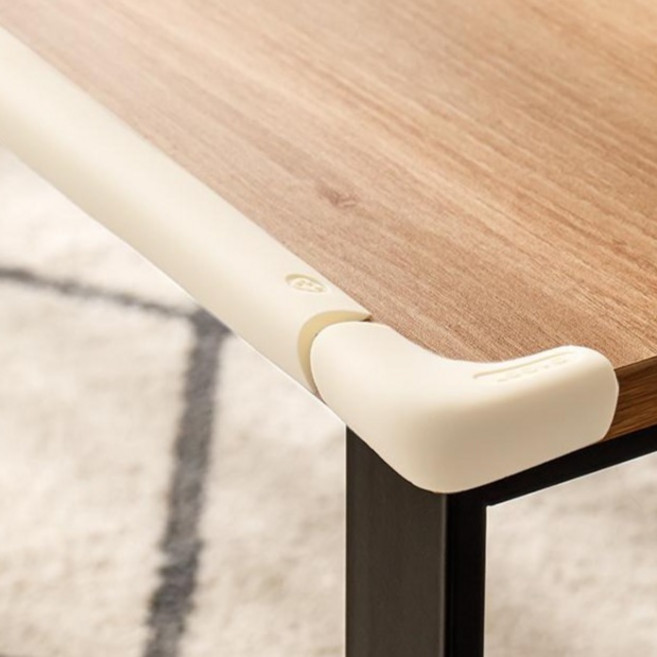 루보 실리콘 모서리 가드 코너 보호대 일자형, 아이보리, 2개