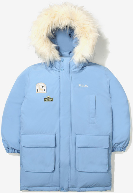 휠라키즈 구스 익스플로어 롱 다운 패딩 FK2DJE4109X