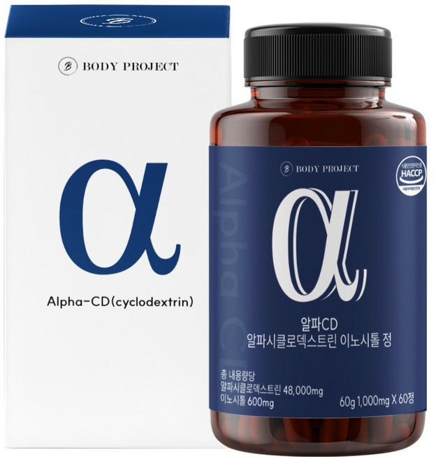 바디프로젝트 알파CD 알파시클로덱스트린 이노시톨 정 60g, 1개, 60정