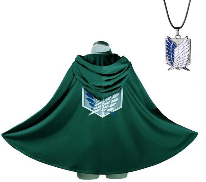 엘쏘 진격거 조사병단 자유의날개 코스튬 목걸이 + 망토 세트