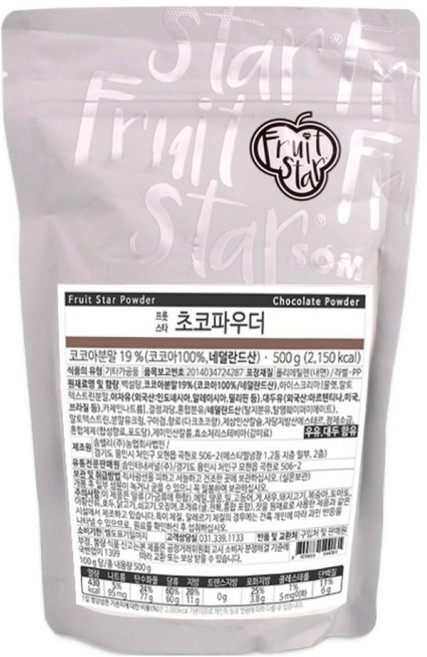 프룻스타 초코 파우더, 500g, 1개