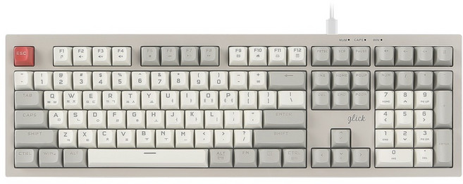 지클릭커 오피스프로 사일런스 M RGB 무소음 유선 키보드, Cappuccino, OPK50, 제조사축