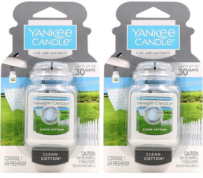 양키캔들 카자 얼티메이트 차량용 방향제, 2개, 클린코튼