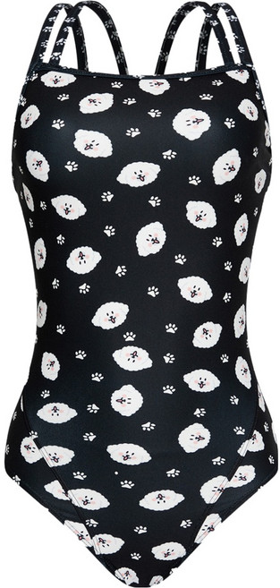 아레나 퍼피 원피스 더블스트랩백 수영복 A5BL1LO71