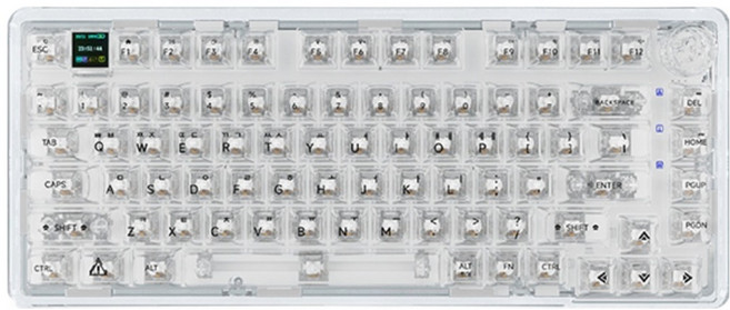 레오보그 아크릴 한글각인 유무선 블루투스 텐키리스 기계식 키보드 크리스탈축, 투명, K81Pro, 제조사축
