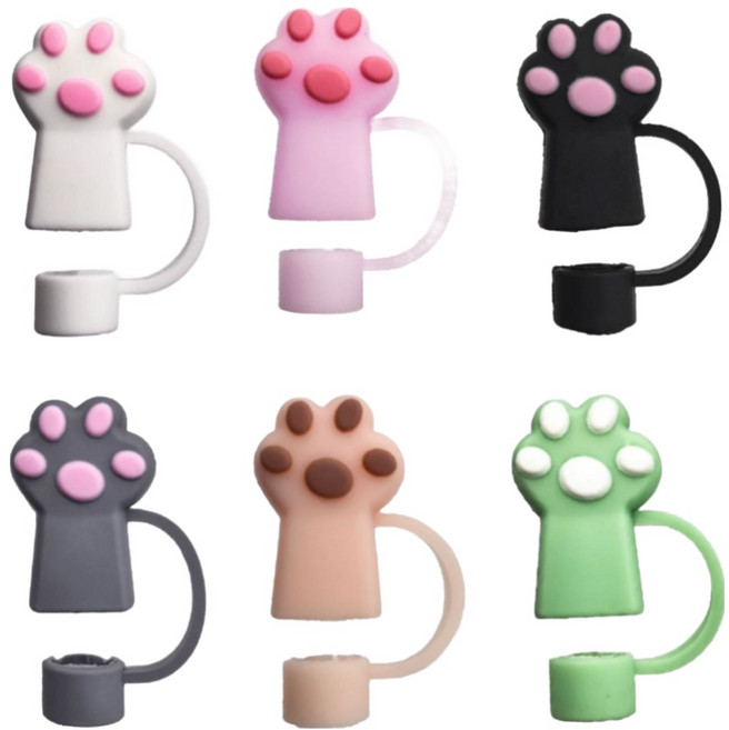 모나홈 텀블러전용 간편 밀착형 빨대마개 6종 세트 4 냥젤리팡 10mm, 1세트