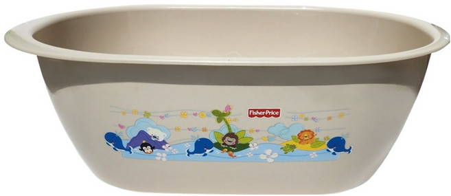 피셔프라이스 신생아용 허그핏 벽걸이형 욕조, 멜로우베이지