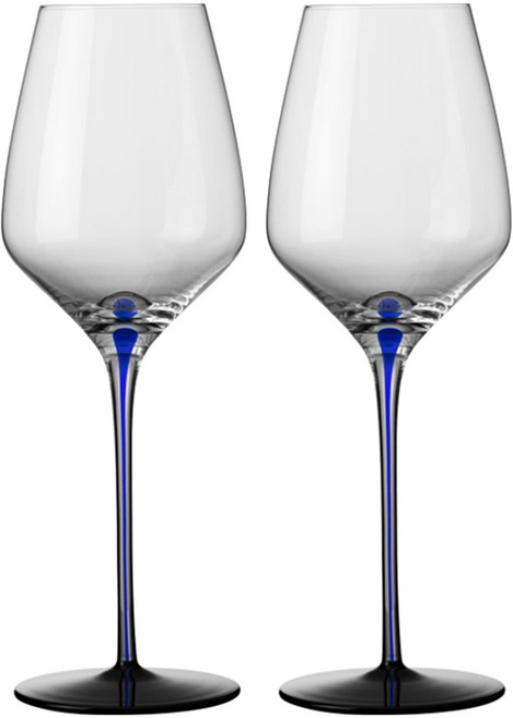 KinG CRYSTAL 紅酒杯2件組 藍芯黑底, 1套, 750ml