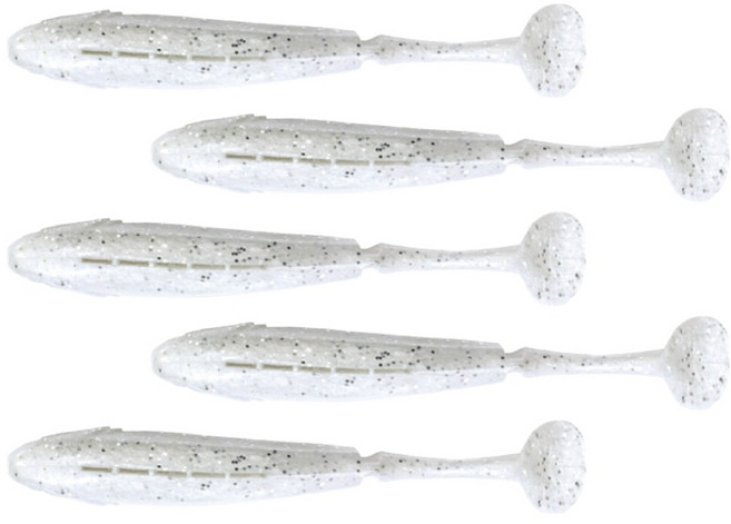 다미끼 엣지쉐드 배스 버징 노싱커 쉐드웜 12.7cm 5p, 031 펄 실버, 18g, 1개